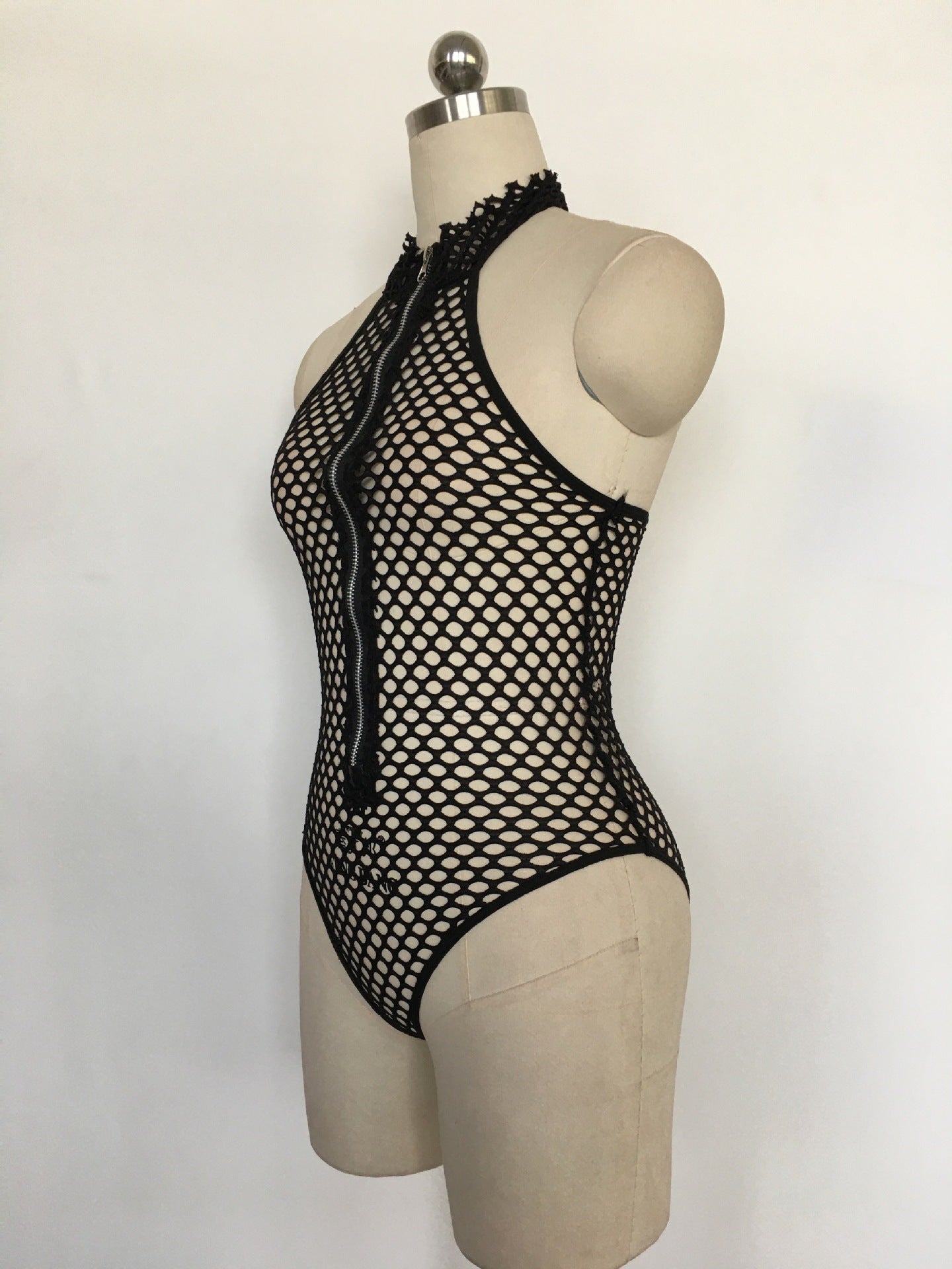 Revealing Red Bodysuit Latina Mesh See Through Lingerie Women  Teddy