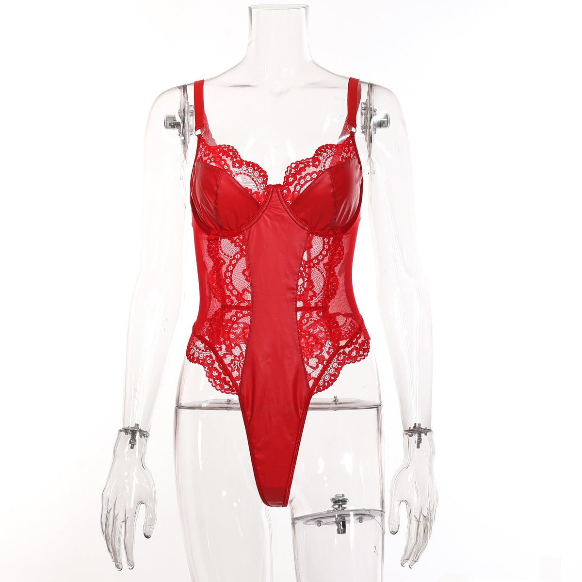 Lace Leather Black HubLai Lingerie