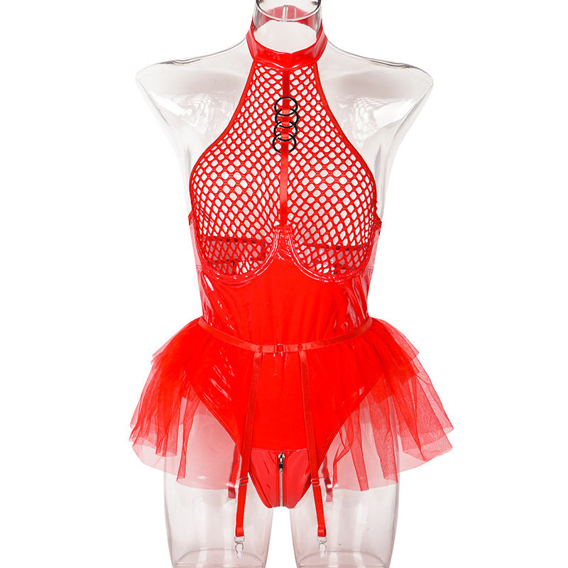 Women Lace Bodysuits Slutty HubLai Lingerie Harness Teddy