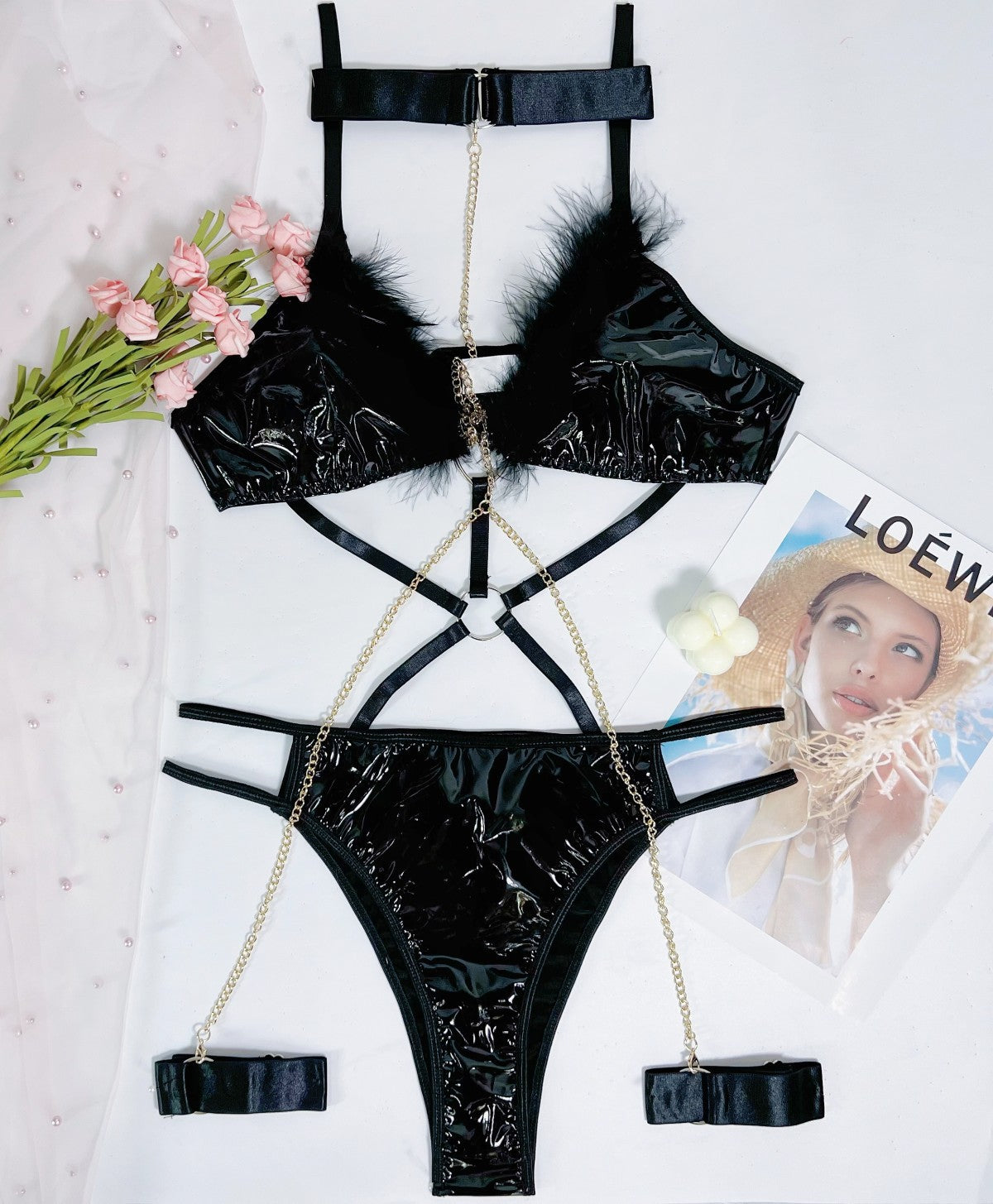 Submissive Leather Bodysuits Sexy Lingerie HubLai Hot Teddy Fetish