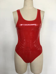 Intimate White Leather Bodysuit Nasty HubLai Leather Lingerie Red Teddy Fetish