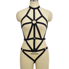 Wife White Bodysuit Submissive HubLai Harness Lingerie Chubby Teddy