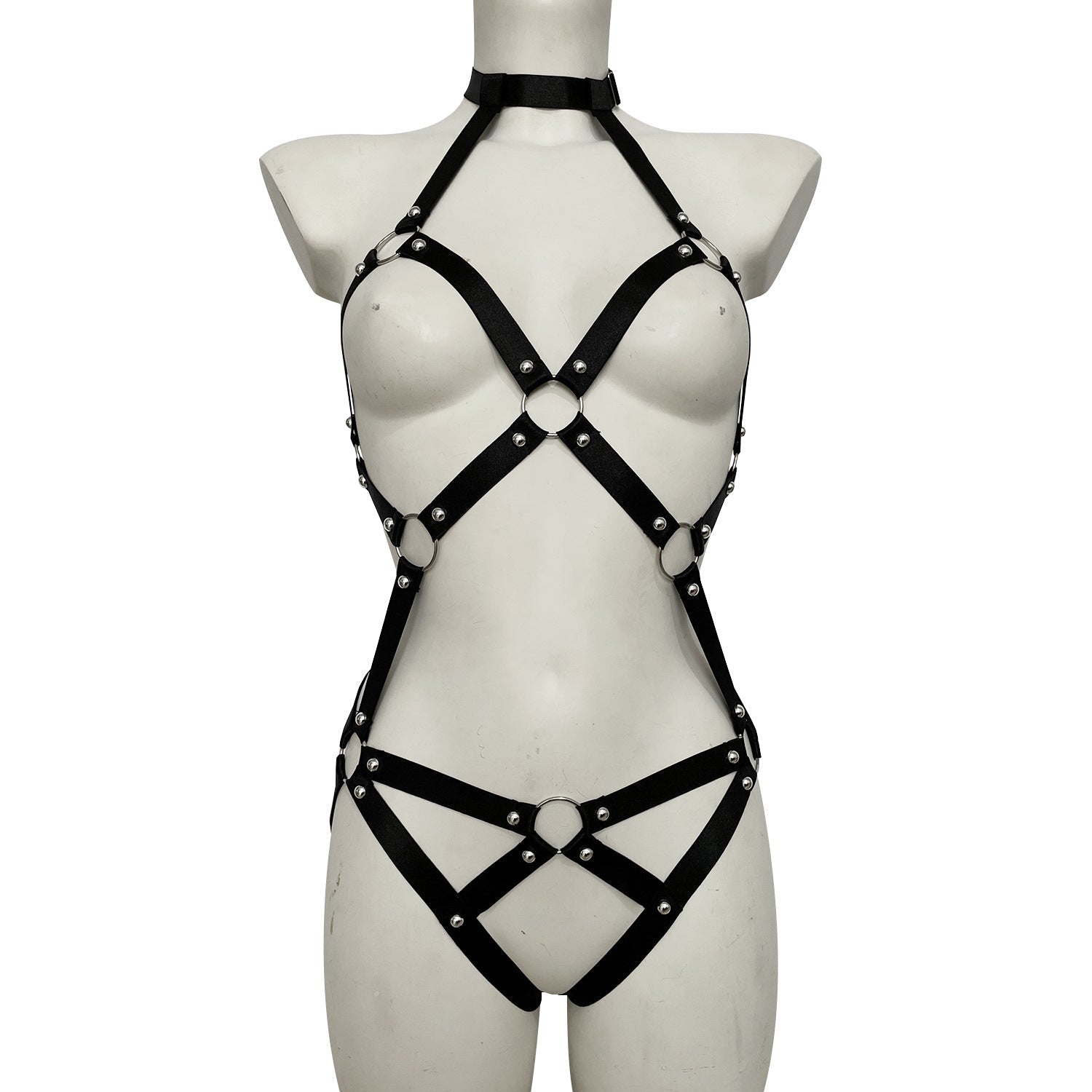 Black Body Harness Lingerie Bodysuit