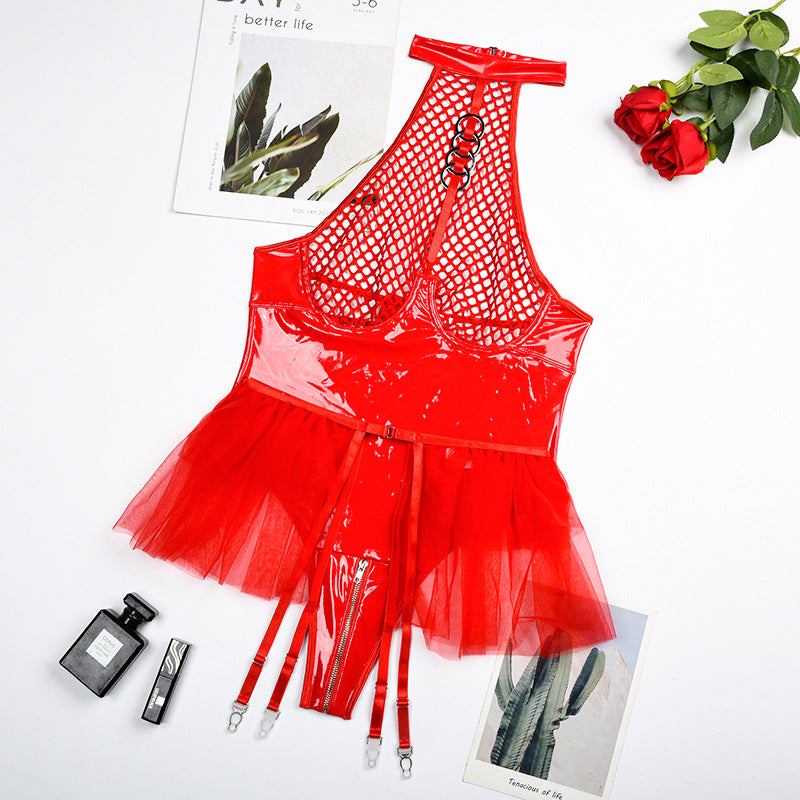 Women Lace Bodysuits Slutty HubLai Lingerie Harness Teddy