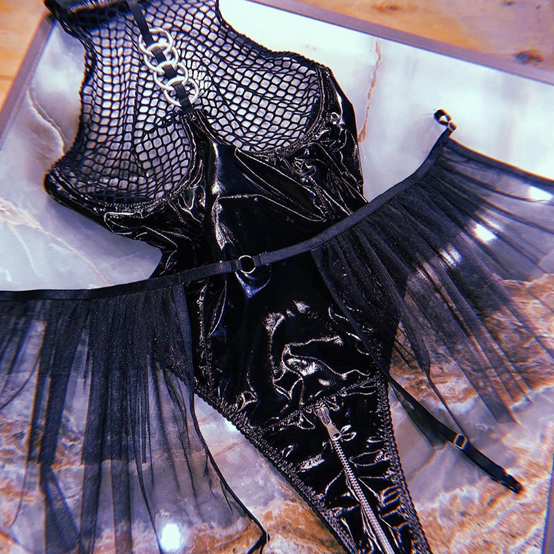 Women Lace Bodysuits Slutty HubLai Lingerie Harness Teddy