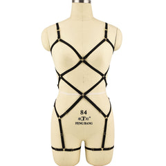 Red White Bodysuit White HubLai Lingerie Harness Sex Teddy