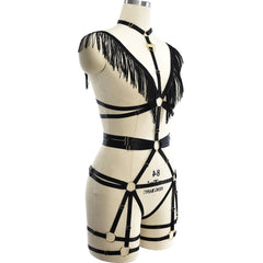 Revealing Black Bodysuit Sexiest HubLai Harness Lingerie Black Teddy