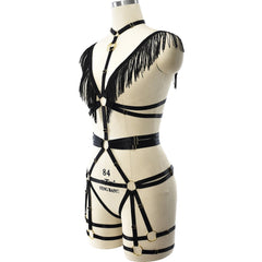 Revealing Black Bodysuit Sexiest HubLai Harness Lingerie Black Teddy