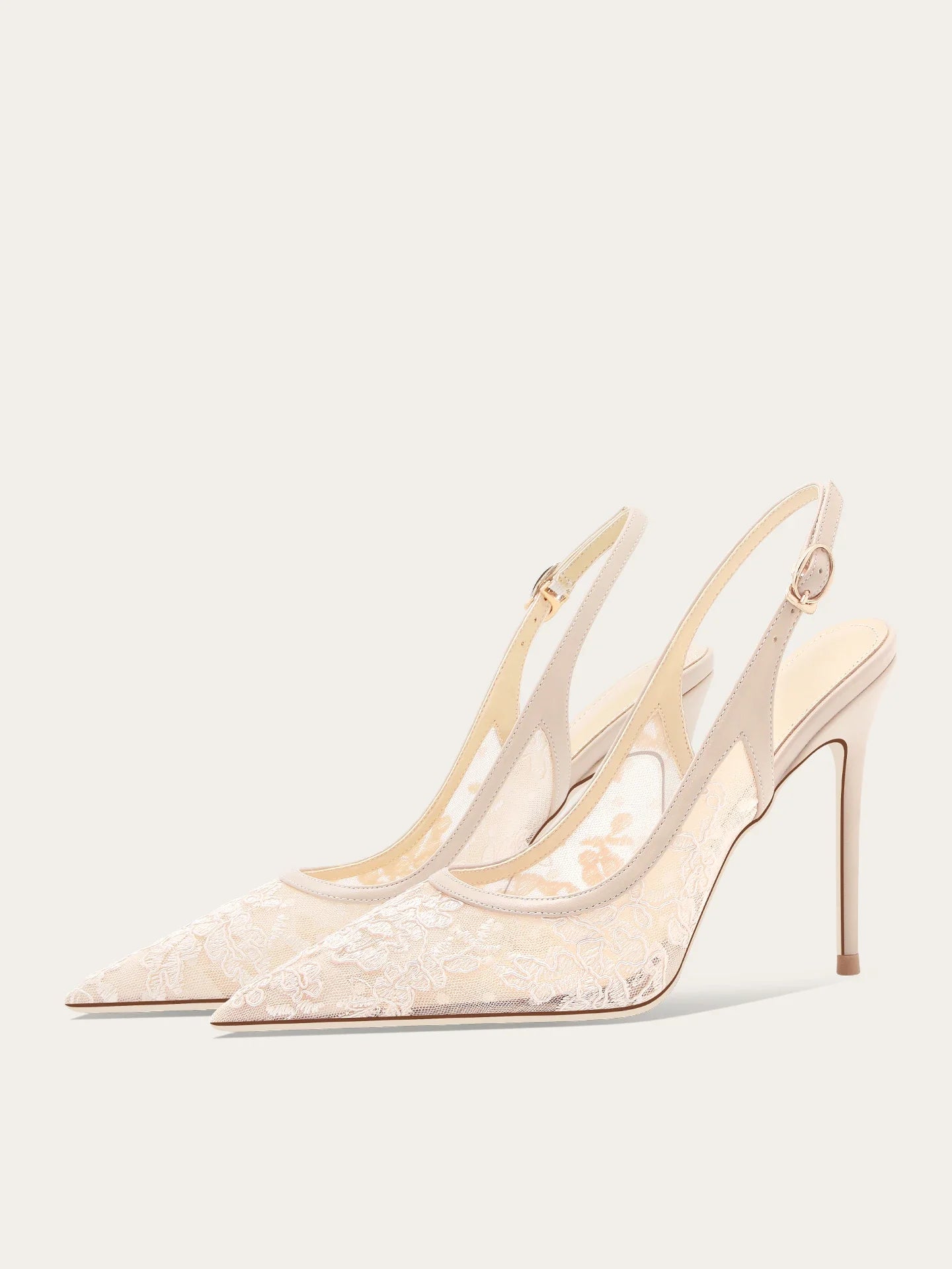 Embroidered Flower Mesh Lace High Heels Women's Bag Head Sandals