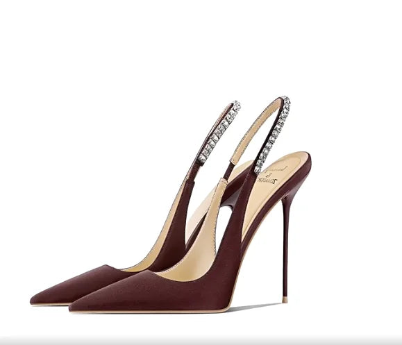 Classic black pointed thin heel high-heeled shoes