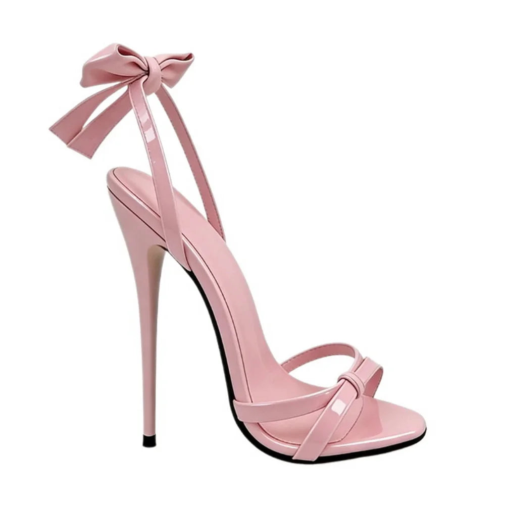 Back Bowtie 16cm High Heeled Sandals
