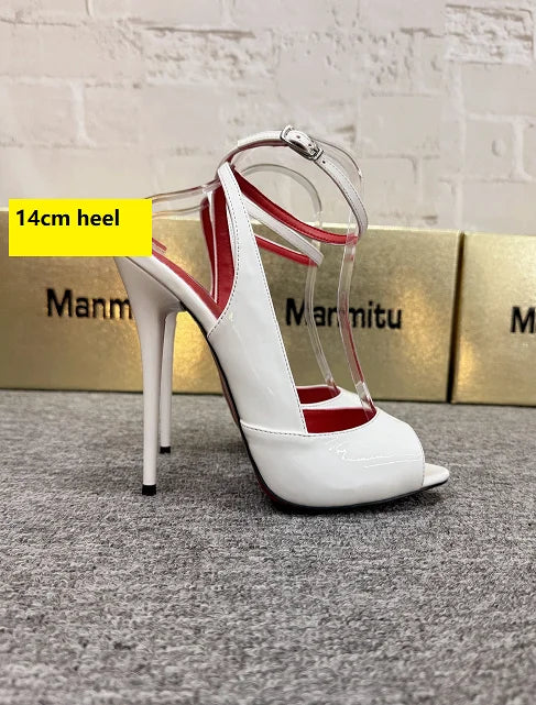 16/14cm Back Hollow Out Slingback Sandals