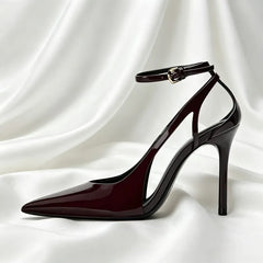 Ankle Strap Buckle Slingback Design Stiletto Sandals