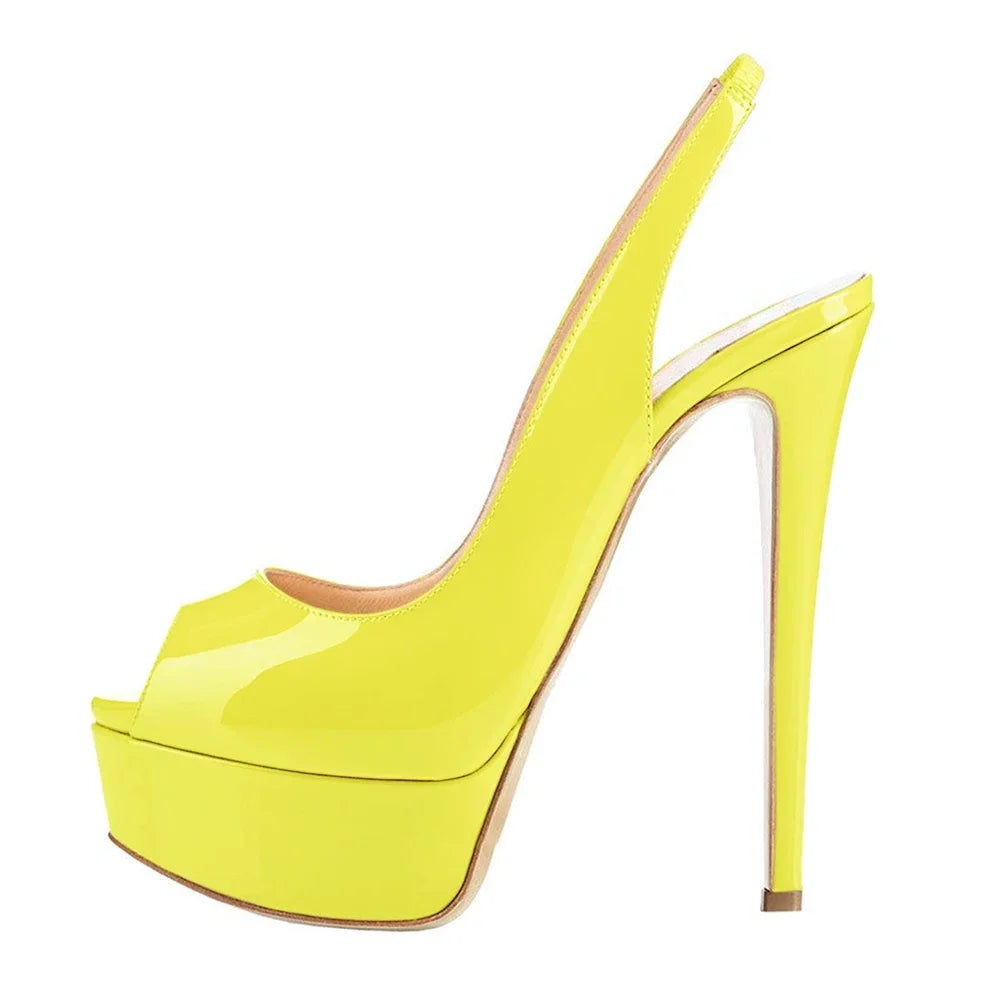 14CM Platform Super High Heels For Woman Sexy Open Toe Sandals