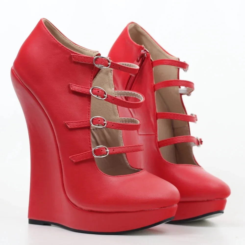 18cm Wedges High Heels Platform Pumps
