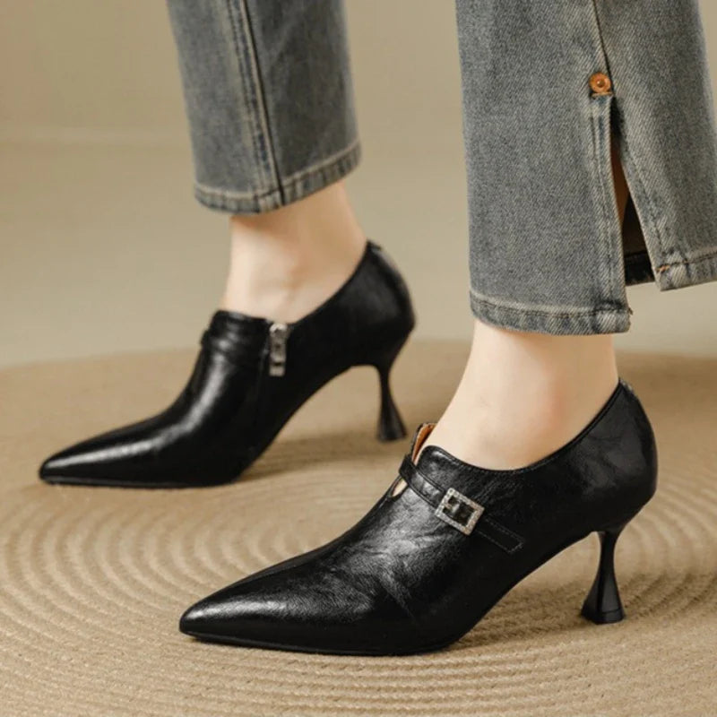 Burgundy Soft Leather Designer Shoes