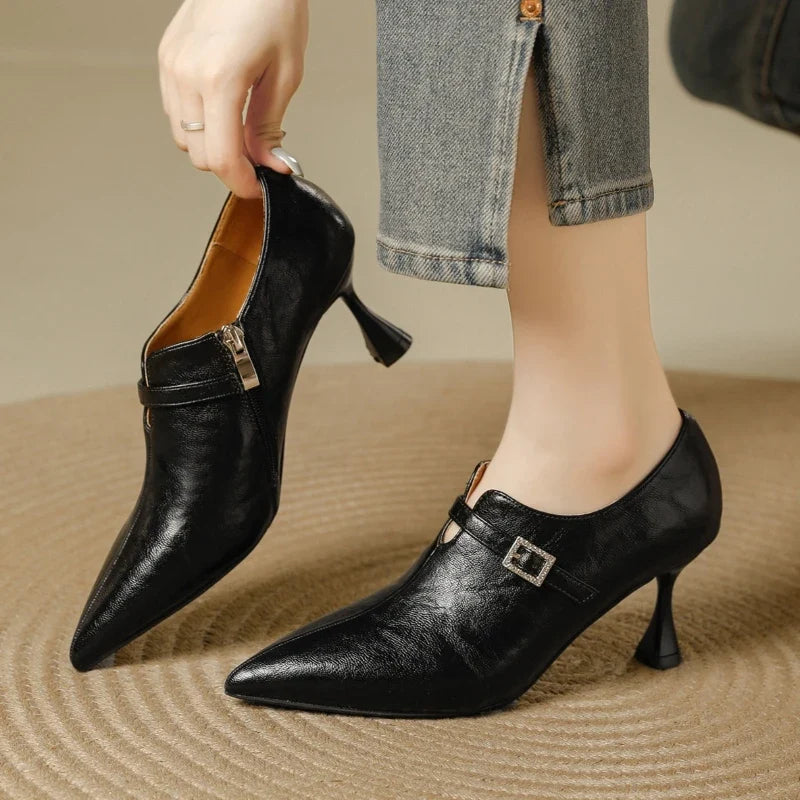 Burgundy Soft Leather Designer Shoes
