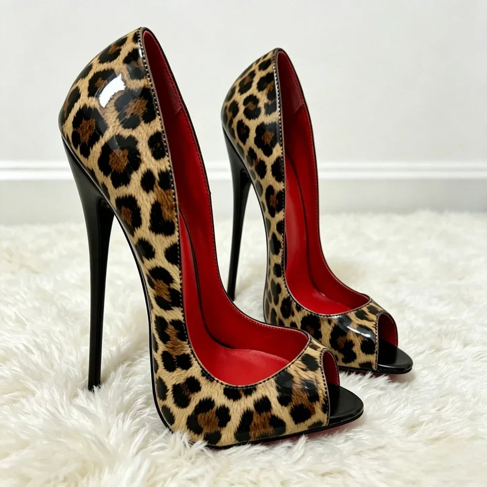 12/14/16cm Peep Toe High Heels