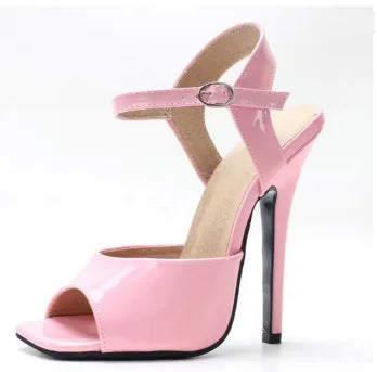 Open Square Toe Fishmouth 14CM High Heeled Sandals