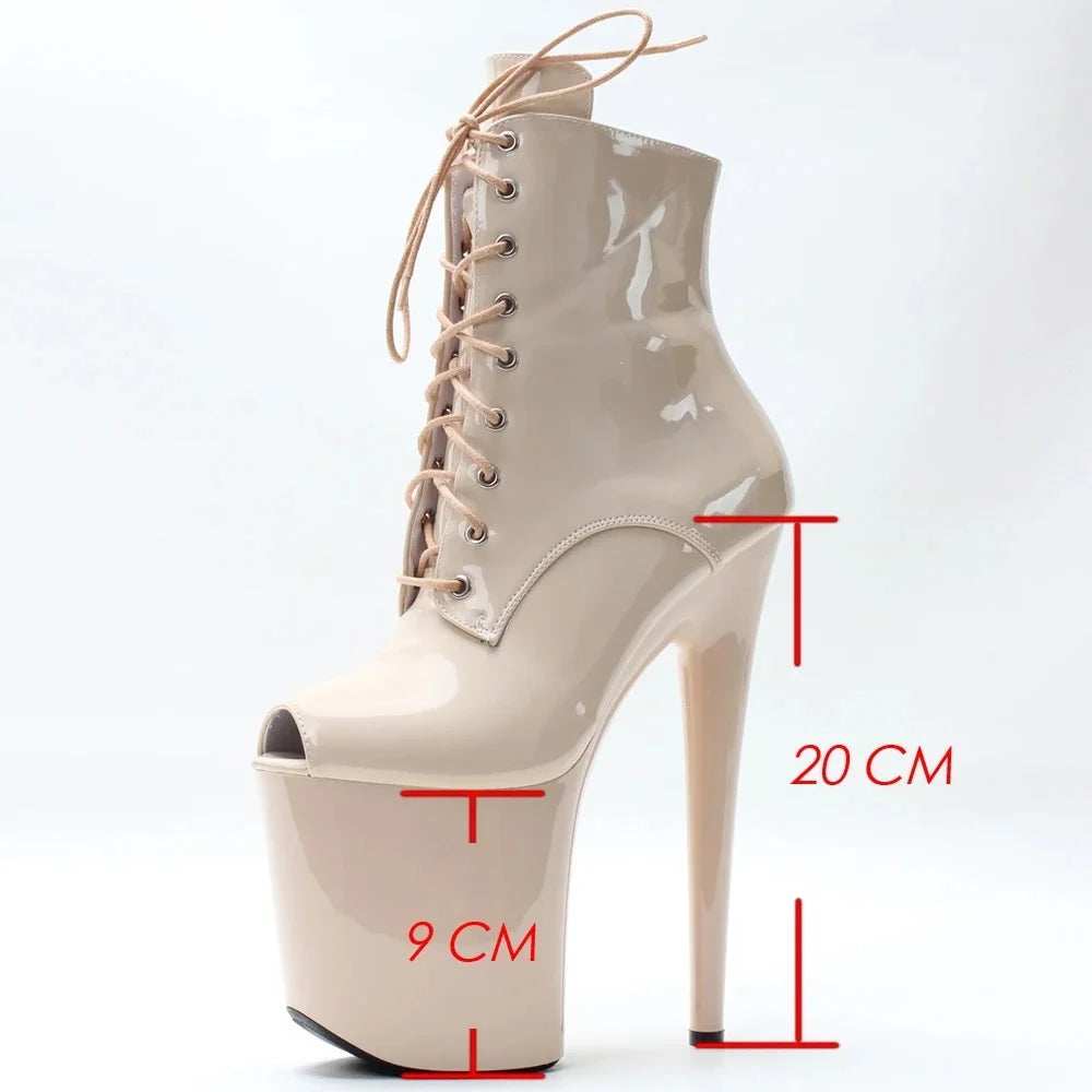Extreme High Heels 20cm Women Ankle Boots
