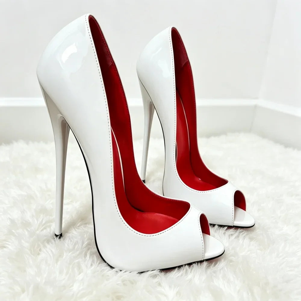 12/14/16cm Peep Toe High Heels