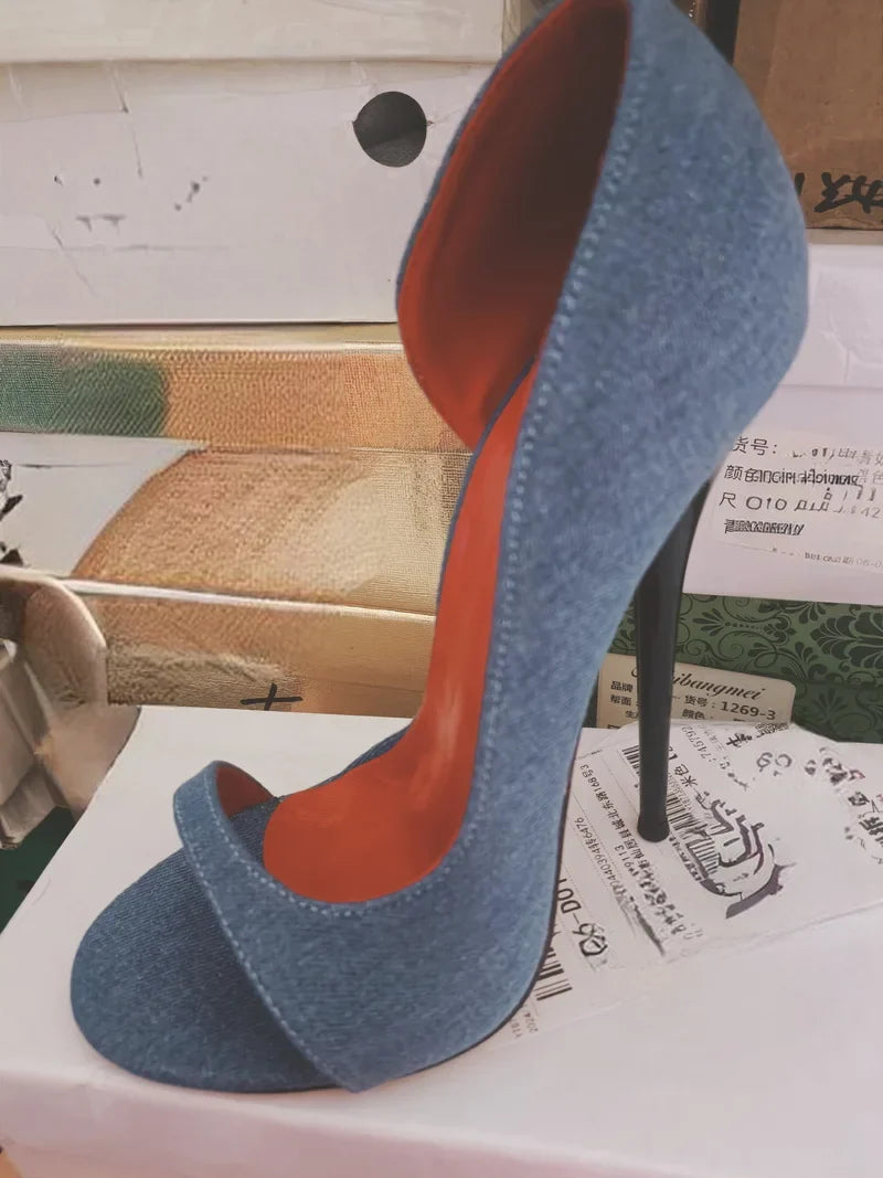 14cm/16cm Shallow Out Fetish Shoes