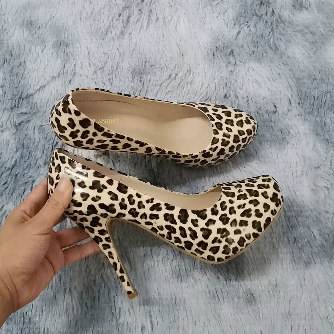 12cm Classic Patent Leather Shallow Slip-On High Heels