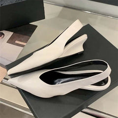 Elegant Pointed Toe Wedges Low Heels