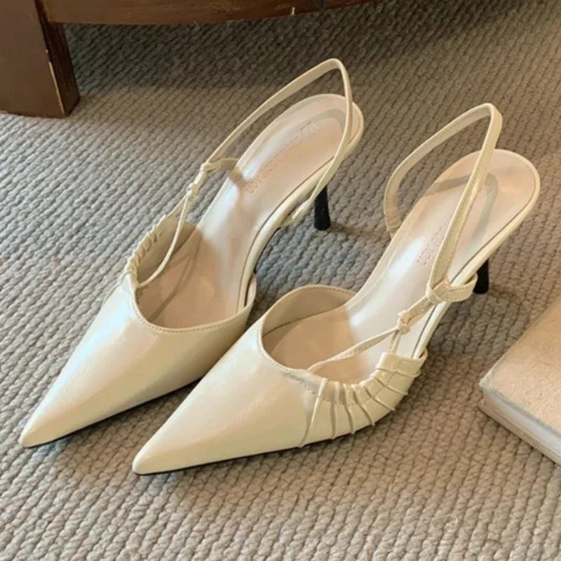 Elegant Pointed-toe Slingbacks Heels