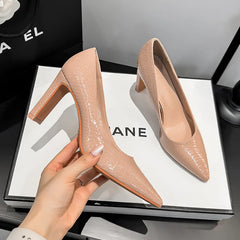 Autumn light luxury high heels