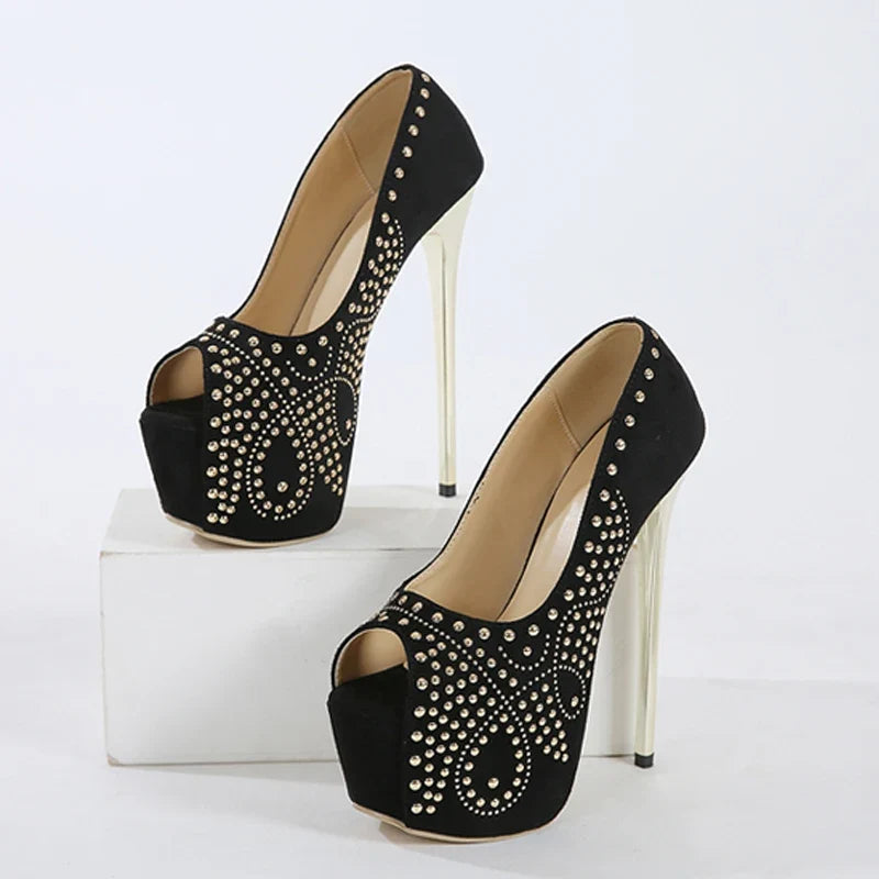 16CM Stiletto High Heels Party Stripper Sandals