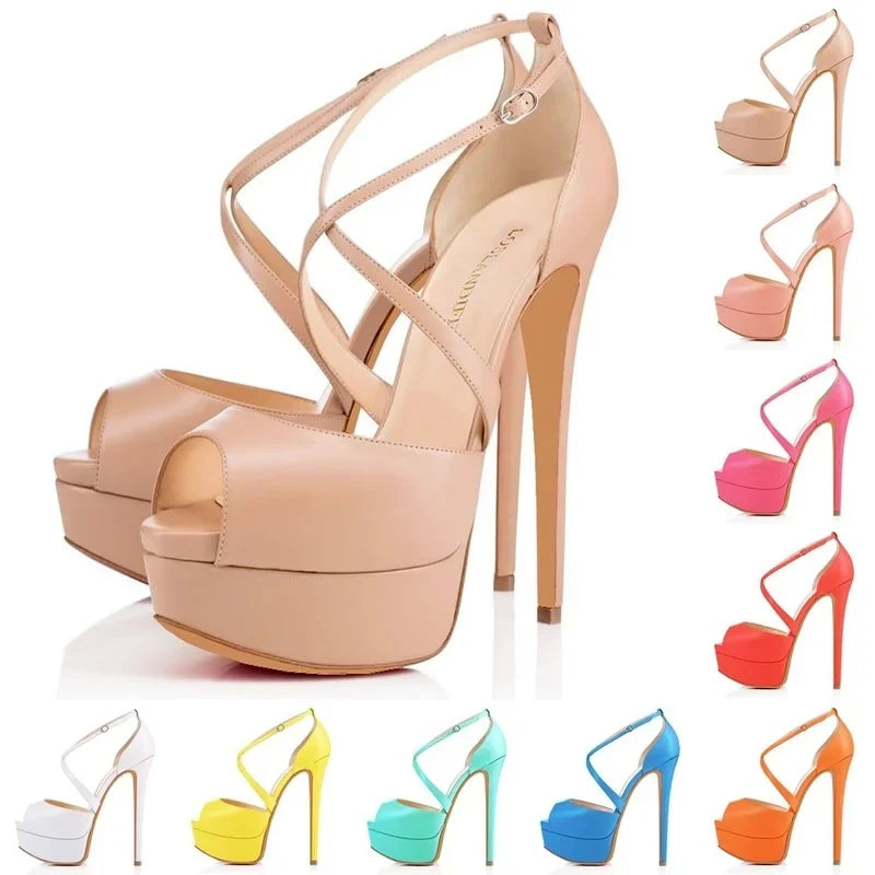 14cm Super High Heels Sandals