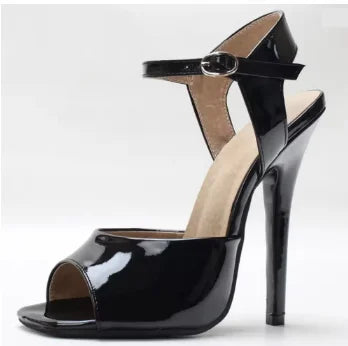 Open Square Toe Fishmouth 14CM High Heeled Sandals