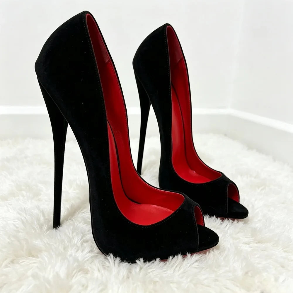 12/14/16cm Peep Toe High Heels