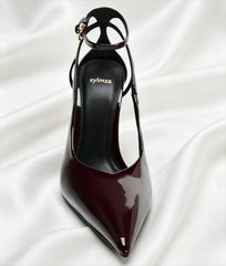 Ankle Strap Buckle Slingback Design Stiletto Sandals