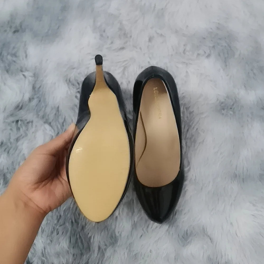 12cm Classic Patent Leather Shallow Slip-On High Heels