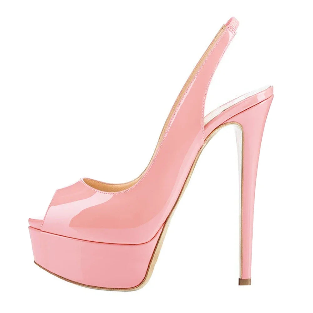 14CM Platform Super High Heels For Woman Sexy Open Toe Sandals