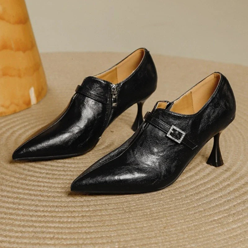 Burgundy Soft Leather Designer Shoes