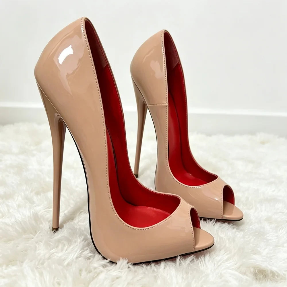 12/14/16cm Peep Toe High Heels
