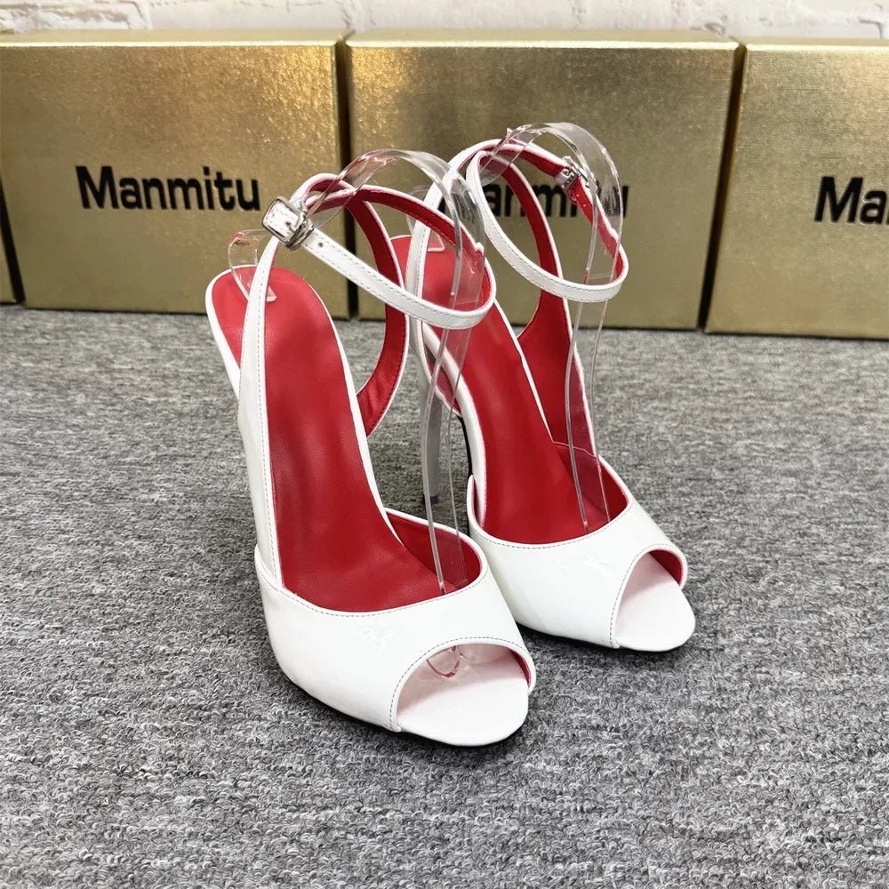 16/14cm Back Hollow Out Slingback Sandals