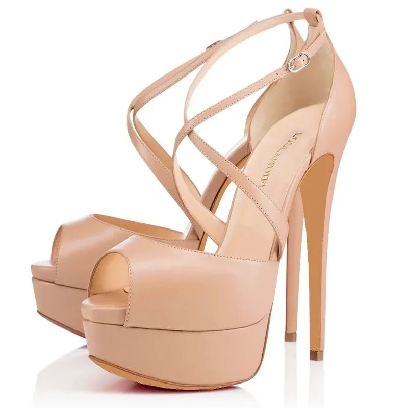 14cm Super High Heels Sandals