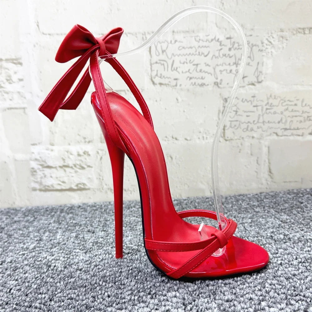 Back Bowtie 16cm High Heeled Sandals