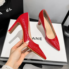 Autumn light luxury high heels