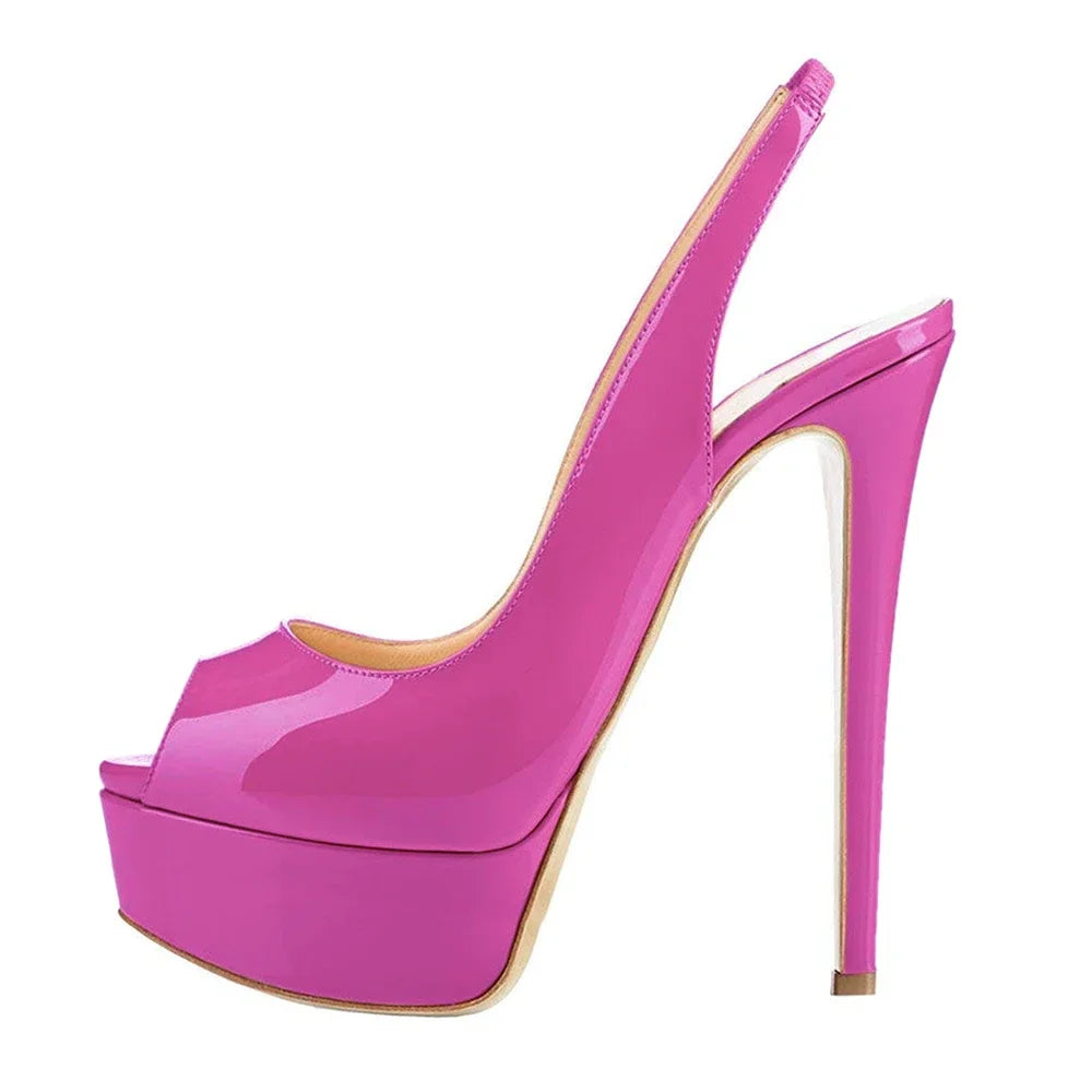 14CM Platform Super High Heels For Woman Sexy Open Toe Sandals