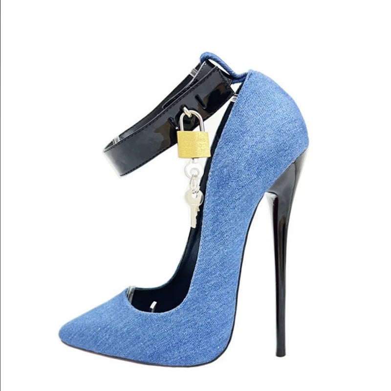 16cm Denim Cloth Bed Cosplay Shoes