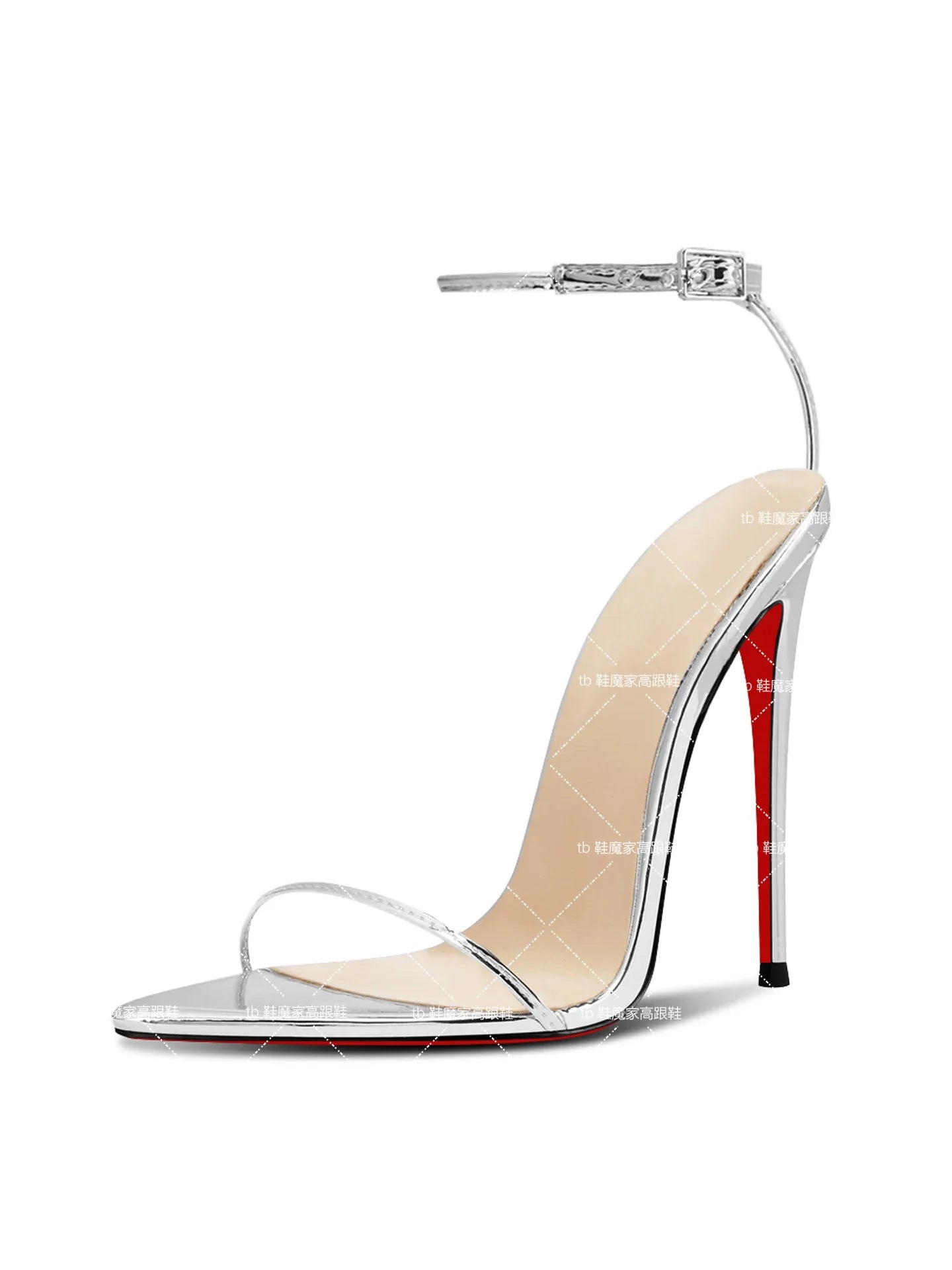 12cm pointed straight buckle with sexy high-heeled shoes