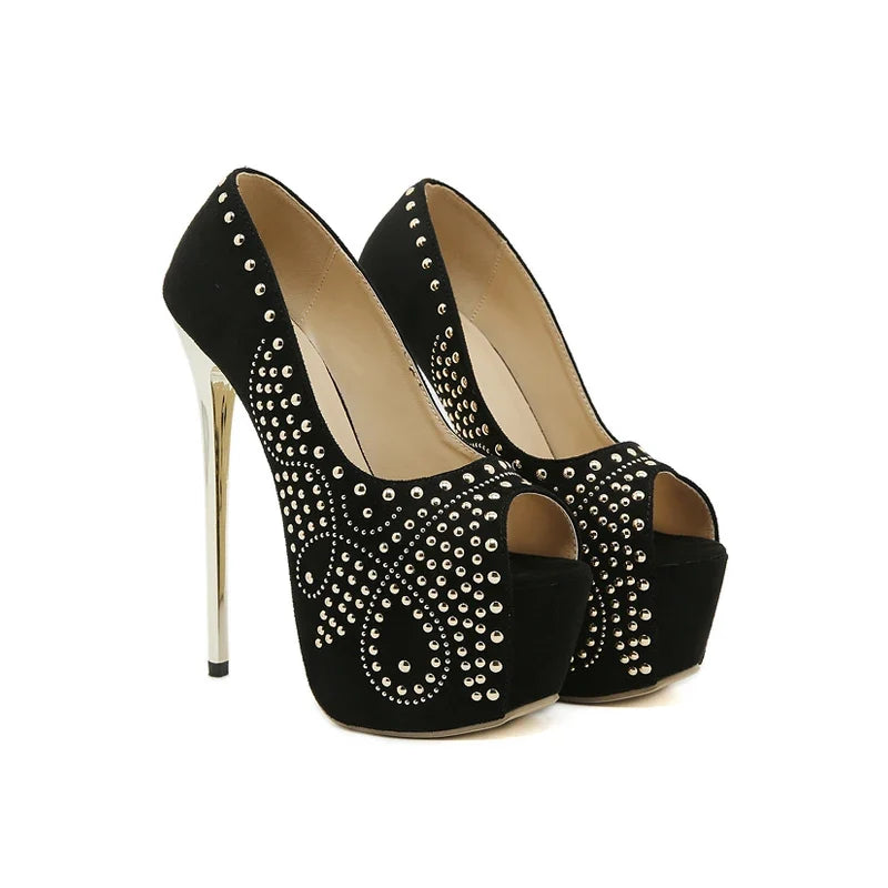 16CM Stiletto High Heels Party Stripper Sandals
