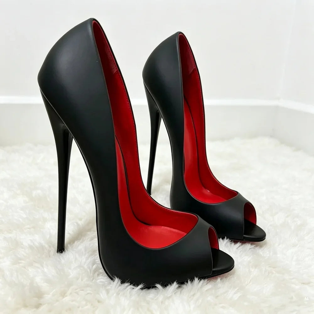 12/14/16cm Peep Toe High Heels