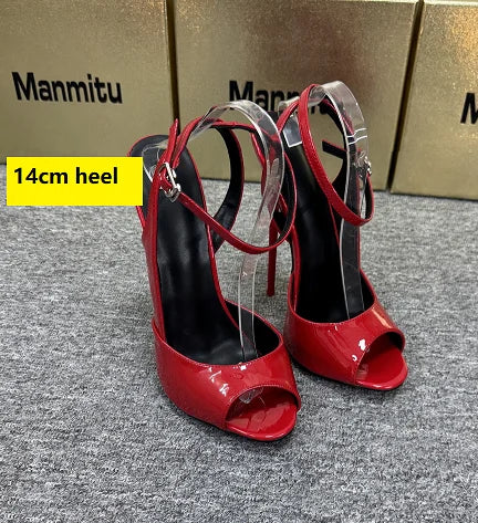 16/14cm Back Hollow Out Slingback Sandals