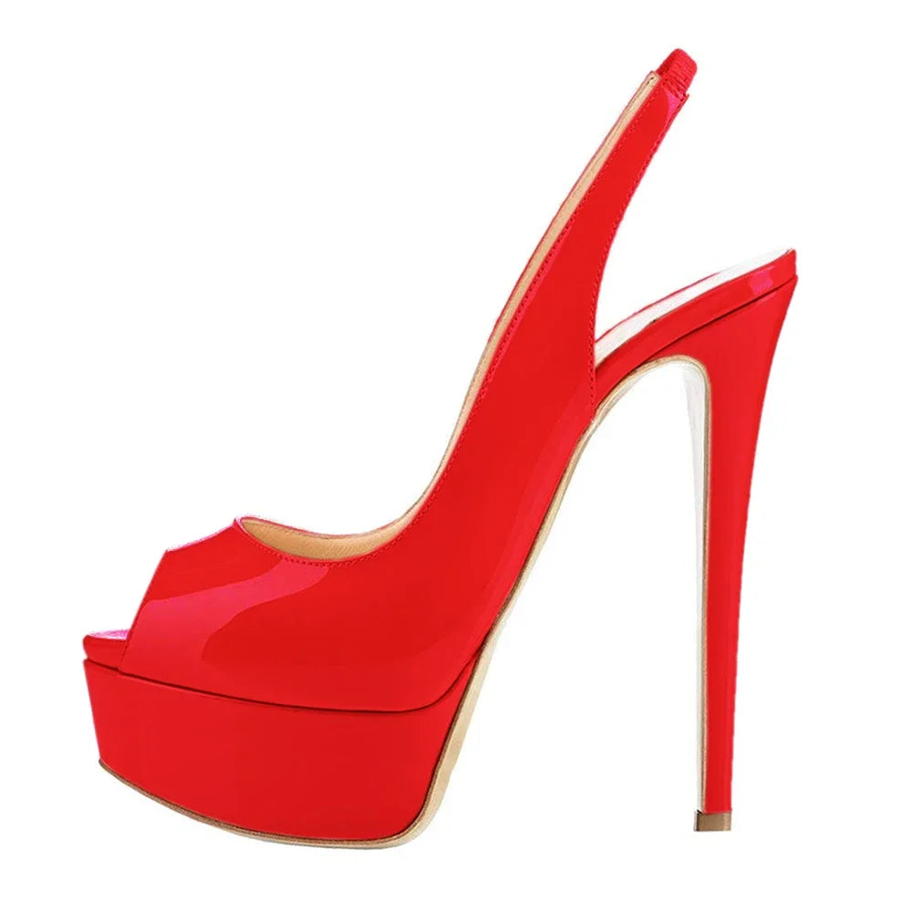 14CM Platform Super High Heels For Woman Sexy Open Toe Sandals